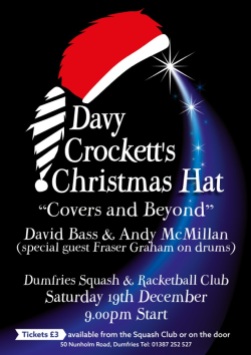 Davy Crockett's Xmas Hat A4 Poster